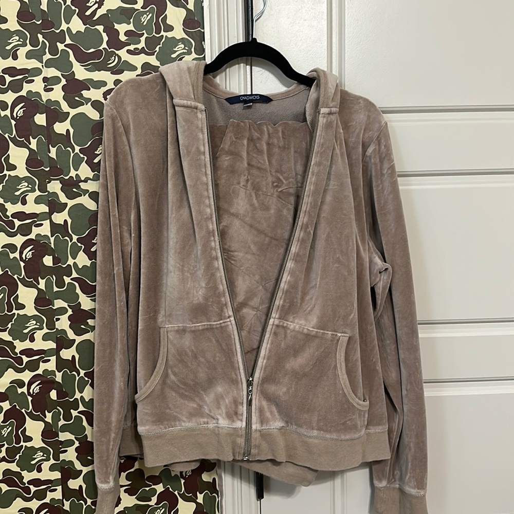 Tan jogger suit straight leg pants